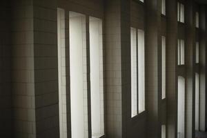 Window openings in the building. Monumental architecture. Large building. photo