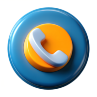 3D phone icon on transparant background png