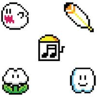 The Illustration of Game Item Old Pixel vector