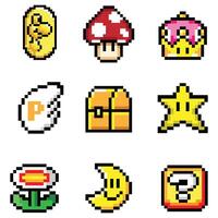 The Illustration of Treasure Game Power Up Pixel vector