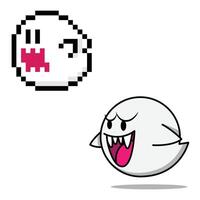 The Illustration of Ghost Game Enemy vector
