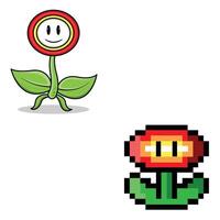 The Illustration of Power Up Flower Game vector