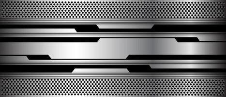 Abstract cyber monday technology futuristic metal black line power circle mesh geometric design creative background vector