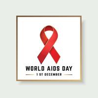 world aids day 1st december flyer design, world aids day poster with red ribbon, a poster for world aids day in front of a white background. vector