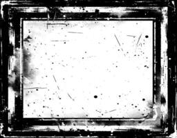 a black and white square frame with a white border, grunge frame border for your design, A square grunge frame, Vintage grunge border black and white square frame vector