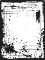 A square grunge frame, Vintage grunge border black and white square frame with a white background, A square vintage photo frame, grunge frame vector