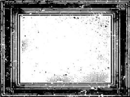A grunge border black and white square frame with a white background, A square vintage photo frame, grunge frame vector
