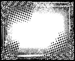 a black and white halftone pattern on a white background, grunge frame on black background , Vintage grunge border vector