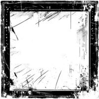 grunge frame with grunge texture on white background, grunge frame on black background , set of Vintage grunge border vector