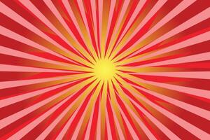 Red sun rays background, Abstract red background vector