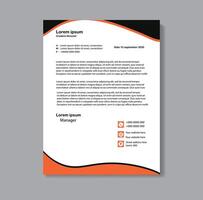 Professional letterhead template design for business project. Corporate letterhead document with company logo icon. Official letterhead layout with abstract geometric background. vector