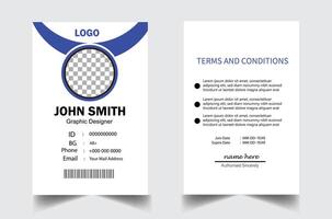 ID Card Design Template. vector