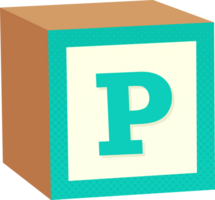 A block with the letter p on it png