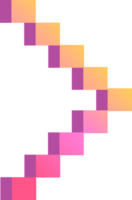 Abstract arrow element retro style 80s-90s pixel art 8 bit png