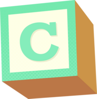 A block with the letter c on it png