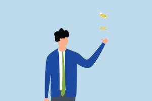 Flipping a coin is a concept used in both gambling and financial decision making. vector