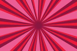 Red sunburst background. Red rays background, with star, light rays, halftone effect on white background. vector
