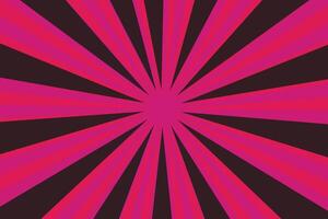 Retro Sunburst with horizon vector
