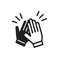 Hands Clapping Icon on white background vector