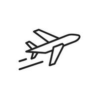 Plane icon on white background vector