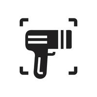 Bar Code Scanner Icon on white background vector