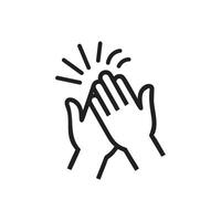 Hands praying icon on white background vector