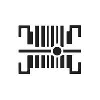 Barcode Scanner Icon on white background vector