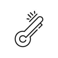 Cold Thermometer Icon on white background vector
