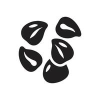 Apple Seeds Icon, Apple Diet Fruit Icon on white background vector