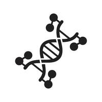 DNA strand icon on white background vector