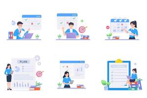 Planning schedule and calendar concept. vector