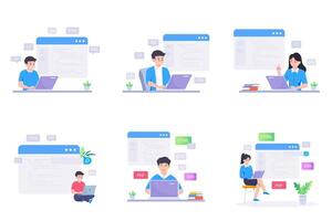 Web development modern flat design concept. vector