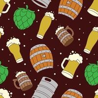 Seamless Pattern of Beer Festival Element Illustration vector