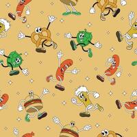 Seamless Pattern of Party Mascot Character Illustration vector