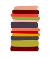 Stack of books. Pile of books isolated on white background. vector