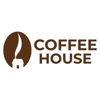 coffee house flat minimalist logo design vector