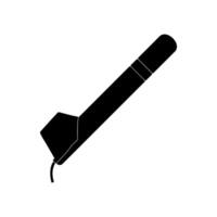 'Canting' Silhouette, Canting is a pen-like tool used to apply liquid hot wax in the batik-making process in Indonesia, more precisely 'batik tulis' or hand-drawn batik. Batik is from Indonesia. vector