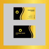 Graphic Design Golden Business Card Template vector
