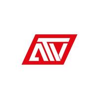 Bold Red ATV Logo on White Background. A striking red ATV logo against a clean white background, conveying strength and innovation. Ideal for branding, marketing vector