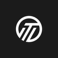 The logo for tt is shown in a black and white image vector