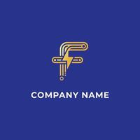 A logo for a company that is made up of a lightning bolt vector