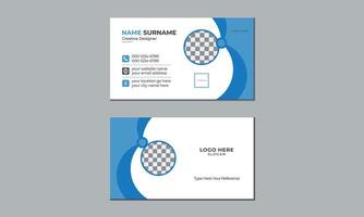 Minimal business card design template vector