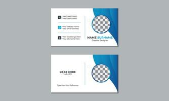Simple colorful visiting card design template vector