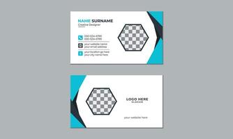 Simple and minimal business card design template vector