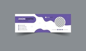 Modern business email signature or web banner design vector