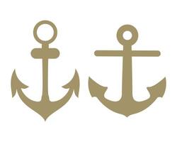 Two Different Anchors flat icon vector