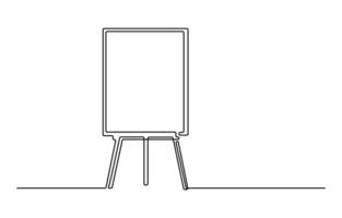 Presentation for work concept continuous line art vector