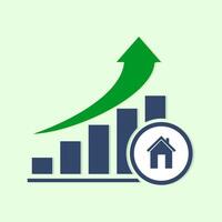 Bar chart with four bars vector