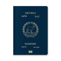 Eritrea Passport Cover with Gold Emblem and Text vector
