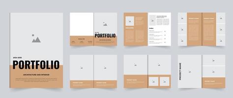 Architecture portfolio template building architecture or interior portfolio template vector